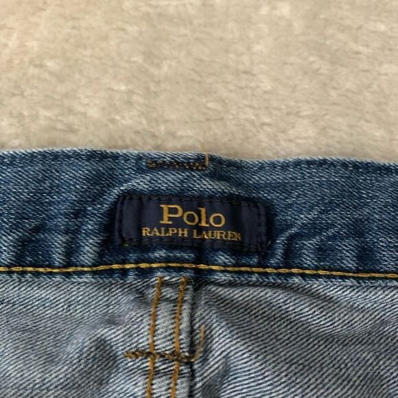 Polo Ralph Lauren Jeans‎ Mens 38x30 Varick Slim Straight Blue Medium Wash Denim - Picture 4 of 9